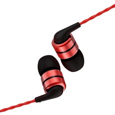 SoundMAGIC E80C 유선 이어버드 마이크 포함 HiFi 스테레오 오디오 애호가 이어폰 소음 차단 인이어 헤드폰 편안한 핏 슈퍼 베이스 블랙 레드 149068