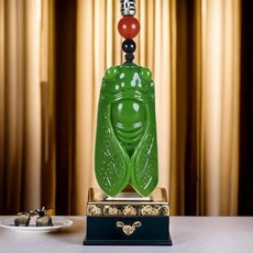 Jade Cicada 펜던트 천연 목걸이 새겨진 매력 선물 녹색 부적 보석 패션 재스퍼 여성 주얼리 선물