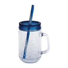 CASUAL PRODUCT 캐주얼 제품 빈티지 스타일 이중 벽 항아리 블루 029332, 1개