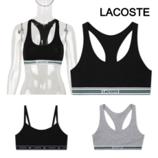 라코스테언더웨어 LACOSTE 언더웨어 여자속옷 브라렛 블랙/그레이 3종택1