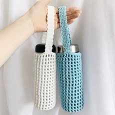 손뜨개물병파우치