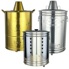 스테인레스 소각통 쓰레기 불태우기 시골 장작 농촌, 골든 일반 대형 0.4mm + 전기 도금, 1개