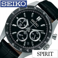 SEIKO 세이코 손목시계 SEIKO 시계 SEIKO 손목시계 세이코 SPIRIT 남성 블랙 SBTR021 [ 정품] 스테디셀러 스포츠 워치 크로노그래프 바인덱스 슈트 가죽 레더