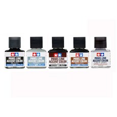 타미야 패널라인 엑센트 액센트 컬러 블랙 신너 신나 먹선 선긋기 에나멜 도료 40ml 모음, [87131] 블랙