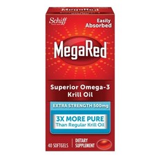 Mega Red 엑스트라 스트랭스 500 mg 오메가-3 크릴 오일 소프트젤, 40개입, 1개