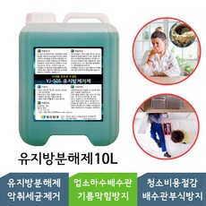 YJ-505 유지방제거제 10L 유지방분해제 싱크대 배관 막힘, 1개
