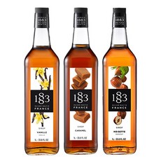 1883 카라멜+바닐라+로스티드 헤이즐넛시럽 3종세트