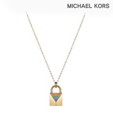 Michael Kors 마이클코어스 골드 레인보우 롱 패드락 목걸이 MKC1020AY710