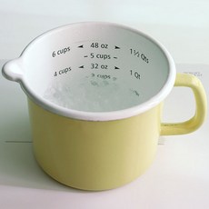 원형 캠핑 라면 용기 손잡이 캐니스터 히코야 IH 법랑 사각 핸디 포트 1.7L, 옐로우, 1개, 17cm