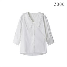 [ZOOC] 빅카라 볼륨소매 블라우스 V212PSC935_WH