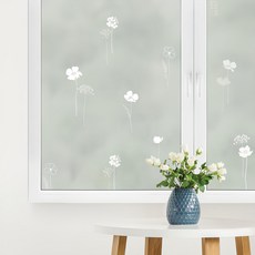 GNHom 背面黏貼防水玻璃窗貼, Misty Flora (RMWS-03)