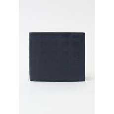 DAKS Checker emboss bi-fold wallet 16-452215 Navy