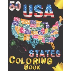 50 usa states coloring book: Awsome 50 states of america coloring pages ( Unique state symbols: flag... Paperback, Independently Published