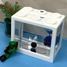 SS 블럭 미니어항 화이트 새우어항