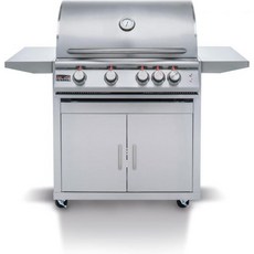Blaze Outdoor Products블레이즈 아웃도어 그릴 프리스탠딩 32인치 스테인리스 천연가스 BBQ 4 버너 프리미엄 키친 리어 적외선 라이트, 1개