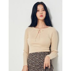 에잇세컨즈 아이보리 리본 스트랩 니트 (350951IQ10)