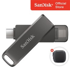 샌디스크 USB 메모리 iXpand Luxe 8핀 C타입 OTG 3.1 대용량 / USB 보관 케이스, 128GB