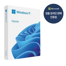 [한국정품인증점] MS 윈도우 11 Windows Home FPP 처음사용자용 영구 제품키 USB설치, MS Windows 11 Home FPP