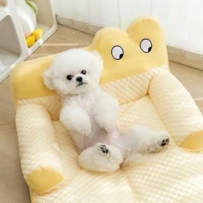 일상드림 강아지 고양이 쿨매트 대형 방석, 옐로우, 1개