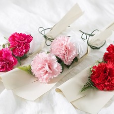 마쉬매리골드조화 카네이션 미니 꽃다발 (3COLOR)DK PINK, DK PINK