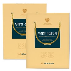 에코맘하우스 무농약우리밀 수제 쿠키 4종 선물 세트, 2세트, 505g
