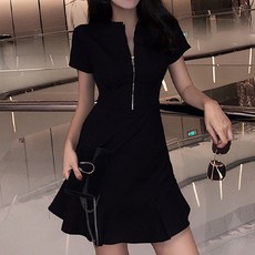 데일로엔 여성 여름 반팔 미니 원피스