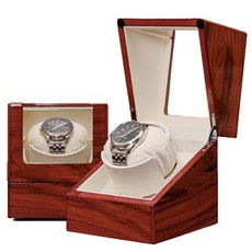 나무 단일 자동 시계 와인 더 상자 Uhrenbeweger 시계 Watchwinder 권선 회 전자 Remontoire 몬트 배터리|시계 박스|, Yellow EU PLUG