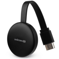 유니콘 듀얼밴드 미라캐스트 UHD 무선 4K 5G 미러링 MHL 동글, (블랙), 176mm, 1개