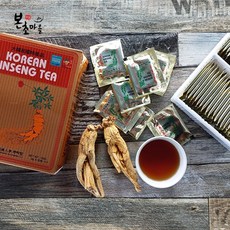 [본초마을] 인삼차 고려인삼차 고려인삼 인삼가루 인삼정 건삼 진생차 인삼, 1박스, 50개입, 3g