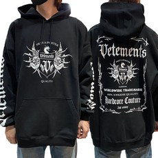 VETEMENTS [명품]논현 더팩토리 베트멍 블랙라벨 고딕 로고 프린트 오버핏 후드티 UA5..