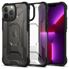 Spigen iPhone13 Pro Max 용 케이스 TPU 범퍼 미군 MIL 규격 취득 내충격 카메라 보호 니트로 포스 ACS03227 (매트 블랙)