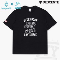 르꼬끄 루즈핏 레터링 그래픽 반팔티 QO223XRS63 BLK