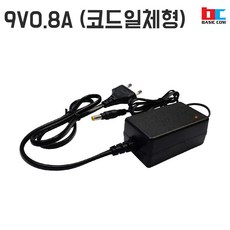 BASICCOM 국산 9V0.8A 어댑터 공유기 소형전기제품 호환 아답터, 단일품목