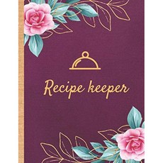 Recipe Keeper-Recipe Keepsake 빈 요리 책 :이 130 페이지 Large Big 8.5 "x 11"Journal and Organizer, 단일옵션