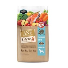 ANF 전연령 유기농 6Free 연어 애견사료, 생선, 8kg, 1세트 - anf사료