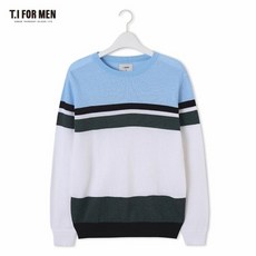 티아이포맨 패턴 스웨터 M172MSW409M1BL5