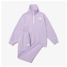 노스페이스 노스페이스키즈트레이닝세트 KQF NM5MP05U 키즈 스쿨데이 하프 집 세트 LAVENDER