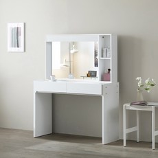  파로마 클레오C LED 조명 거울 수납 화장대 / 조명화장대 / 예쁜화장대, 화이트 