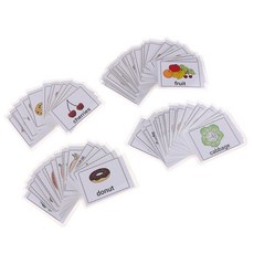 STK 80Pcs 어린이 포켓 어휘 시력 / 음식에 대한 그림 단어 플래시 카드, 1개