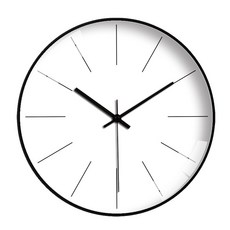 [모던심플] 볼라비 무소음 벽시계 북유럽 인테리어 거실 벽걸이 디자인 시계, 화이트심플