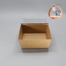 샌드위치용기 DRP 5호 크라프트 케이스 호환 100개 세트, 1개