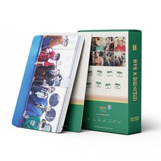 [Hefeng] BTS 앨범 로모 카드 크리에이티브 포스터 컬렉션 54장 카드 BE-GREEN