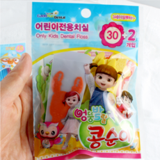 예그리나선물 콩순이 치실 유아치실, 5개, 32개입