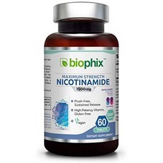 B-3 Nicotinamide 1500 mg 60 Tabs Maximum Strength Slow Release Natural, 상세내용참조, 상세내용참조