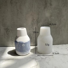꽃병 실리콘 몰드 화분 석고 접착제 3 차원 제작 가정 장식, 3.2, 1개
