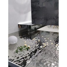 스테인레스 알루미늄스팬드럴 거울 천장 배경 호텔, 실버/라지 리플-1210x3040
