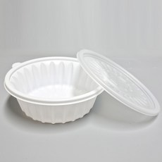 [세트]국내생산 195파이 면용기 1050ml(소)용기+뚜껑 50세트/전자레인지가능/짜장면 칼국수용기