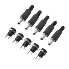 납땜 타입 DC 플러그 잭 소켓 너트 패널 마운트 커넥터 3.5x1.35mm 전원 수 암, 10개, 01 10Pair, 한개옵션1