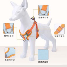 강아지 가슴 멜빵 반려동물 용품 조끼식 견인 끈 목줄, 파란색, S [가슴둘레 36-46cm/체중 5-8근 권장], 1개
