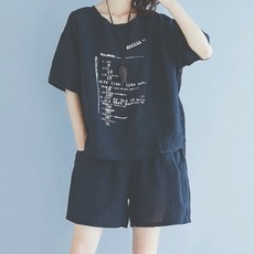 가바바 여성 린넨 트레이닝복 세트 공식 프린팅 포인트 라운드 여름 린넨 트레이닝복 세트 G36484 +15000원 로또상품권 증정